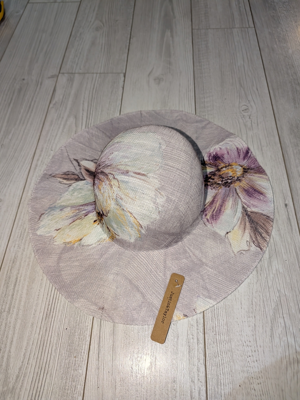 Women’s Floral Wide-Brim Sun Hat - Lavender Floral